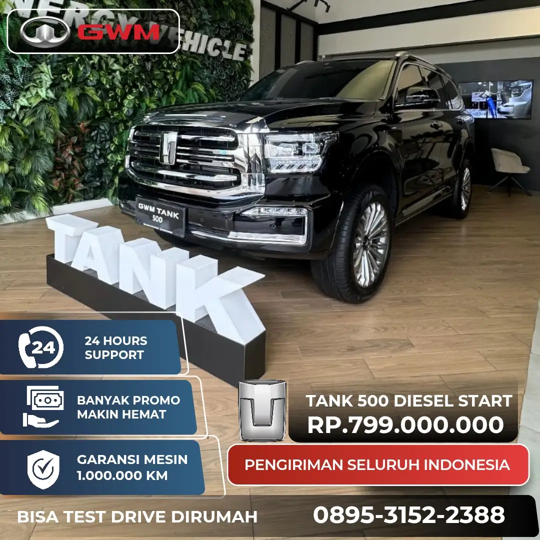 Harga GWM Tank 500 Diesel - Aldi GWM Jakarta